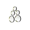 Spiegel 5er Set  Capovalle , gold , Glas,Aluminium,Kunststoff Ø: 25