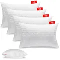 Softimi Gestepptes Premium Kissen 4er Set 50x70 cm Antiallergisch - Anti-Milbe - Geruchlos sofort verwendbar - Mit Härteeinstellung (4er Set 50x70 cm)