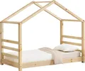 Kinderbett mit Lattenrost Hausbett Holz 80x160 cm Bettenhaus Bett Jugendbett [en.casa]