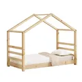 [en.casa] Kinderbett Vardø mit Lattenrost Hausbett Holz 80 x 160 cm Bettenhaus Bett Jugendbett