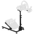 Huzaro Speed 2.0, Simracing Lenkrad Ständer, kompatibel mit Logitech Fanatec Thrustmaster, verstellbare Pedal- und Lenkradplatte, höhenverstellbar, bis 20kg, klappbar, Stahl, Schwarz