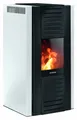 Justus | Pelletofen | Sirkos 2.0 | 6 kW | Seidenweiß, Stahl Schwarz
