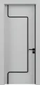 JVmoebel Zimmertür Designer Haustür in Grau, robust und modern