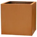 VIVANNO Blumenkübel Pflanzkübel Kübel aus Cortenstahl Metall Block, Rostbraun (50x50x50 cm)