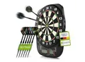 Juskys Elektronische Dartscheibe mit 32 Spielen für bis zu 8 Spieler, LCD-Display & 18 Darts