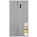 Exquisit Side by Side Kühlschrank | 442 l Nutzinhalt, Energieklasse E, 39 dB, No Frost, Schnellgefrieren, Super-Kühl-Modus, LED-Beleuchtung, digitale Temperaturanzeige | SBS546-040E inoxlook