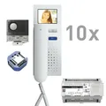 TCS PVIH100/001 Video-Sprechanlagen-Set für Briefkastenanlagen mit Video-Türtelefon, 10 WE