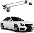 Menabo Dachträger für Mercedes C Klasse W205 Limo 2014-2021 75kg Stahl Silber 2x
