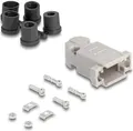 Delock D-Sub Gehäuse für 9 Pin Stecker / Buchse mit Gummidichtungen