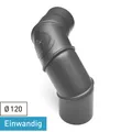Rauchrohrbogen / Ofenrohr 120mm - Multibogen gussgrau DN120 Kaminrohr Ofen Rohr