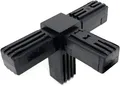 Design61 5x Steckverbinder T-Stück für Vierkantrohre mit Abgang Rohrverbinder
