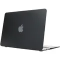 NALIA Hardcase kompatibel mit Macbook Air 13 Zoll (2015), Ultra-Slim Case Hülle Cover Schutzhülle Matt, Transparent Protector Sleeve Hartschale, Front& Backcover Laptop Tasche Skin Dünn, Farbe:Schwarz