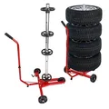 DEMA Reifenständer – Mobil fahrbarer Reifenhalter für PKW, Felgenbaum, Reifenwagen, Felgenständer, für Autoreifen, stabil & praktisch, ideal für Werkstatt und Garage
