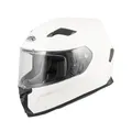 MTR S-6 Evo Integralhelm, Motorradhelm ECE 22.06 Zertifiziert - Maximale Verkehrssicherheit, Robuster & Leiser Motorrad Helm, Kinn & Kopf Belüftung, Roller Helm Herren & Damen, Glossy Weiß, XS