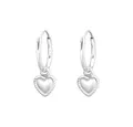 Order & Smile Schmuck Paar Ohrhänger Herz Ohrringe 925 Silber hängend: Kinder Creolen