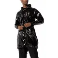 MONCLER Regenjacke X Palm Angels Limited Sid Patent Parka Mantel Spray-Logo,Kapuze, Taillen- und Saumkordelzug schwarz S