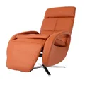 B-Ware Relaxsessel MCW-L11, Liegefunktion drehbar, Voll-Leder, terracotta-braun