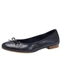Tamaris Damen Ballerina Leder flach, blau, 37 EU