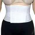 BODYPERFECT Postpartale Bauchband nach der Operation - Unisex-Linderung von Rückenschmerzen - Rückenstütze des Bauchbandbinders - Einstellbare Verschlusshöhe 16 cm (Weiß, xS)