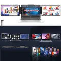 auvisio Tragbarer Dual-Monitor mit je 29,5 cm, Triple-Monitor-Extender, 15 W