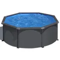 GRE Rundpool Ø300x120 cm Anthrazit mit Sandfilter 4 m³/h Set