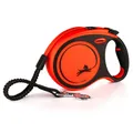 Flexi Hundeleine Xtrem schwarz/orange Gurt 5 m  Hundeleine