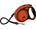 Leine flexi Xtreme Tape M 5 m Gurtrollleine orange/schwarz bis 35 kg Roll - Lein