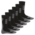 Footstar Herren Wintersocken Socken Frottee mit Thermo Effekt 6er Pack - Schwarz 39-42