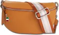 FLORENCE Gürteltasche Florence Echtleder Gürteltasche Damen (Gürteltasche, Gürteltasche), Damen Gürteltasche Leder, braun, tan, Größe ca. 25cm