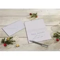 Sigel Designpapier Weihnachts-Karte DL 250g 25+25 Stück Red-white Christmas with dark woo