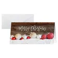 6 Stück Sigel 25 SIGEL Weihnachtskarten Red and white Christmas DIN lang 4004360786365 Sigel