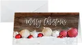 sigel Weihnachtskarte "Red and white Christmas with dark wood" 25 Karten
