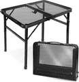 E EASTSTORM Campingtisch Klappbar 60×40cm Beistelltisch Gartentisch Grill-Tisch