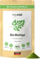 myvial® Bio Moringa Pulver - Blattpulver aus Moringa Oleifera - fein vermahlen