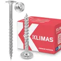 KLIMAS Tellerkopfschrauben weiß verzinkt Holzbauschrauben alle Größen Tellerkopf Torx Schrauben (25Stück 8x160mm TX40)