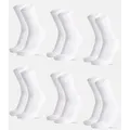 TENNIS CREW SOCKEN - 6-Pack - Weiß - 35-38