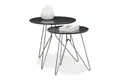 relaxdays Beistelltisch 2er Set 3 Metallbeine