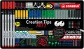 Stabilo Filzstift & Fineliner Multi-Liner-Set Creative Tips ARTY 30er Metalletui