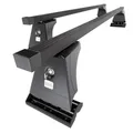 Mossa - Stahl-Dachträger kompatibel mit Opel Astra H mk III Hatchback (2004-2014) - schwarz Dachträger Dachgepäckträger - Montagepunkte