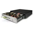 Safescan HD-4141S Kassenschublade, 41 x 41,5 cm, 4 Schein- und 8 Münzfächer, elektrisch über RJ12