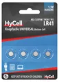 HyCell Alkaline Knopfzellen LR41 1,5V, 4 Stück, für Uhr, Waage uvm