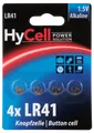 HC 4XLR41 - Alkaline Knopfzelle, 75 mAh, LR41, 4er-Pack