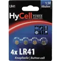 HyCell Knopfzelle LR 41 Alkaline 1,5V Spielzeug Uhr Höhrgerät Fernbedienung