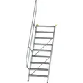 Günzburger Steigtechnik Treppe 60° Stufenbreite 600 Mm 4 Stufen Aluminium Geriffelt - 600204