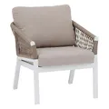Hespéride - Garten-Lounge-Sessel Oriengo Taupe & Weiß - Taupe/Weiß