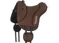 Equinate Reitpad Newfield aus synthetischem Wildleder braun S