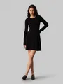 Sweatkleid "CK INTARSIA SWEATER DRESS", mit Logostickerei, Gr. XL (42) - N-Gr, CK Black N-Gr