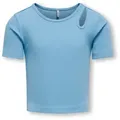 KIDS ONLY Kurzarmshirt KOGNESSA S/S CUT OUT TOP BOX JRS NOOS blau 146 (152)