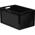 Eurobox Schwarz 60x40x32 Cm, 62l Lagerkiste Transportbox Kunststoffbox Lagerbox