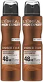 Loreal Men Expert Barber Club Deodorant Spray 48H Deo mit holzigem Duft 2x 150ml